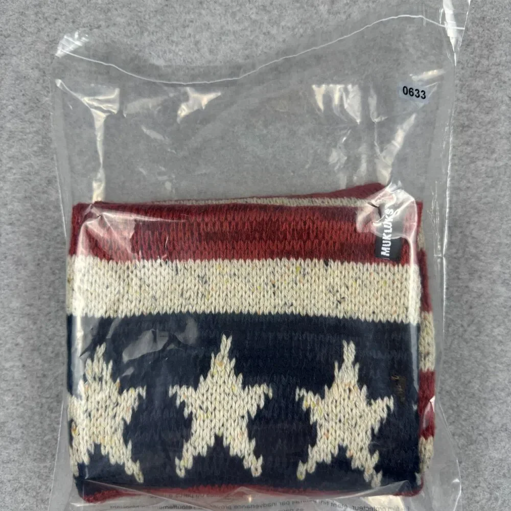 Muk Luks USA Flag Red, White and Blue Chunky Knit Infinity Scarf 8